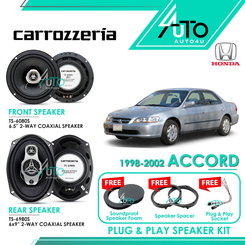 Silencieux Intermédiaire + Kit Pour Honda Accord Berline (1992-1998) 2.0/2.3 - Neuf, Acier Allié, Garantie 2 Ans