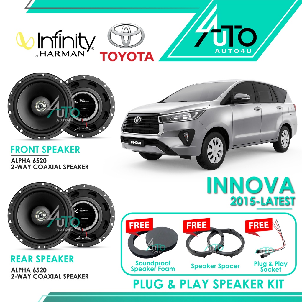 INFINITY Speaker Toyota Plug Play Car Speaker PNP Front Rear