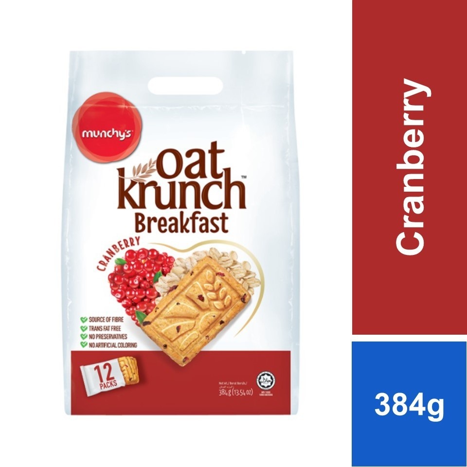Munchy's Oat Krunch Biscuit Cranberry (384g) Shopee Malaysia