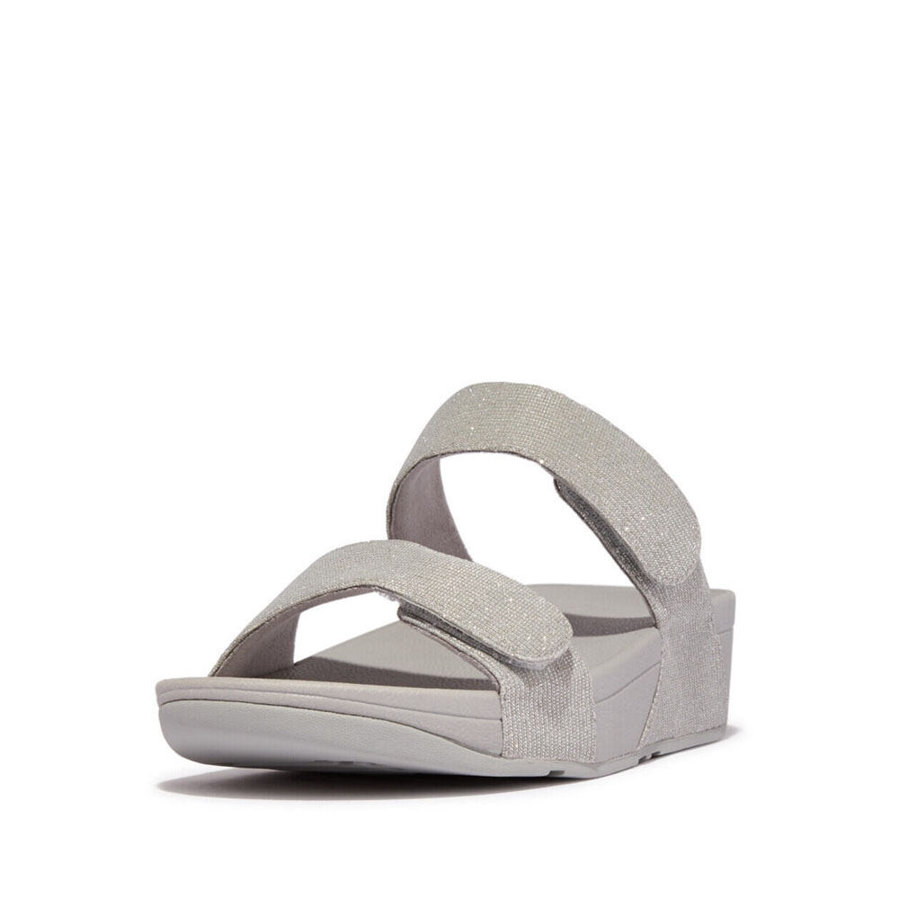 FitFlop LULU Adjustable Shimmerlux Sandal Pewter main image 0