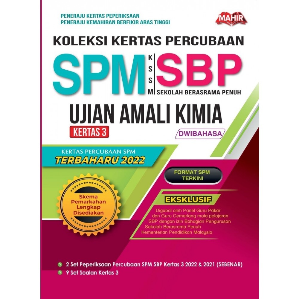 Mahir 2024 Koleksi Kertas Percubaan SPM SBP Ujian Amali Kimia