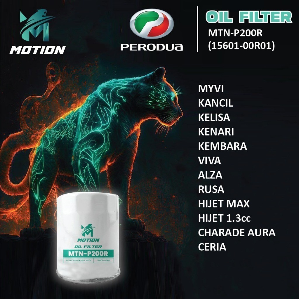 Motion Oil Filter P R Perodua O T Perodua Kelisa Alza Old Myvi