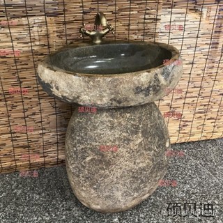 HY-6/Stone Pedestal Basin Integrated Retro Wash Basin Outdoor Floor ...