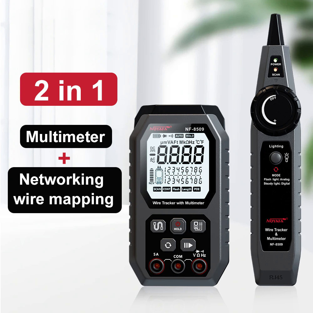 NOYAFA Network Cable Tester Wire Tracker with Multimeter Ethernet Wire ...