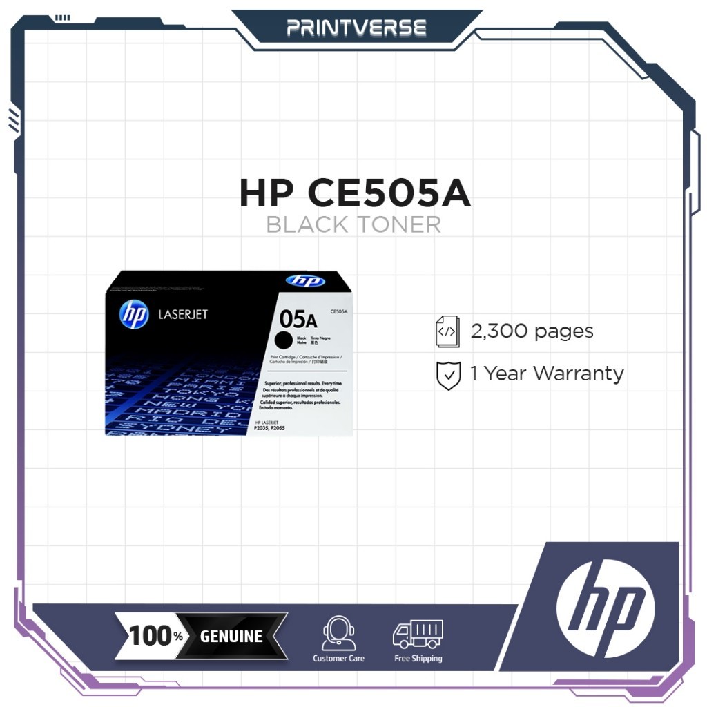 HP CE505A 505A 05A Original Laserjet Mono Toner Cartridge / 2.3k Pages ...