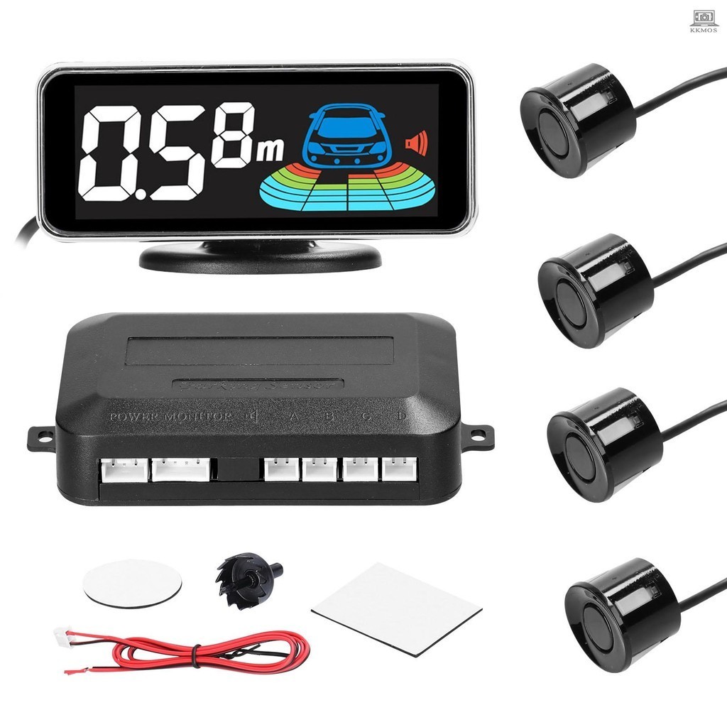 Car Parking Sensor Rear Reversing Radars System with 4 Parking Sensors ...