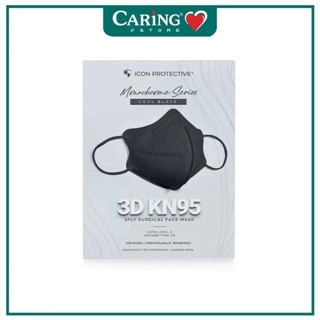 ICON KN95 BLACK 10S (CARING PHARMACY) | Shopee Malaysia