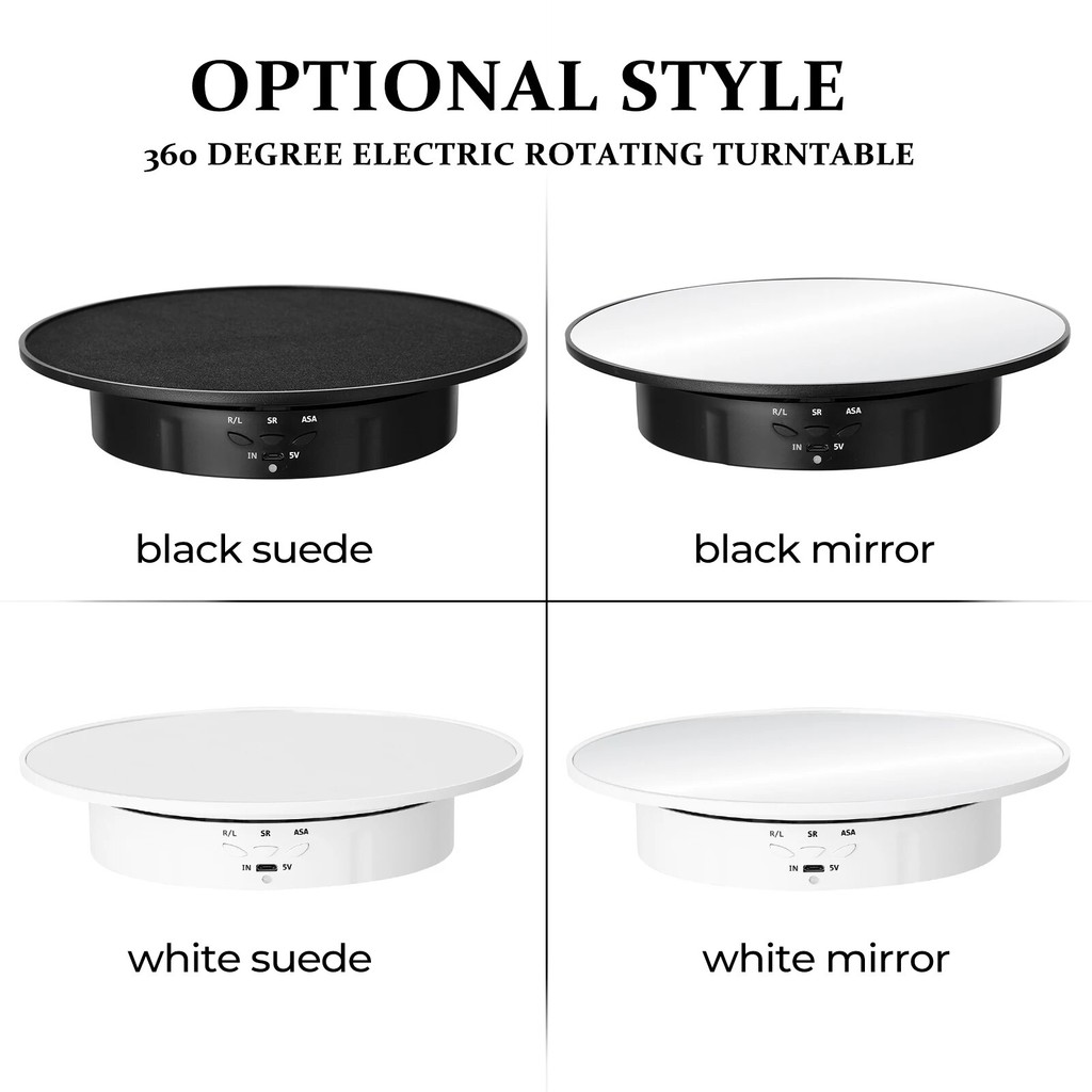 200mm 3 Speeds Photography Rotating Display Stand 360 Electric Rotating ...