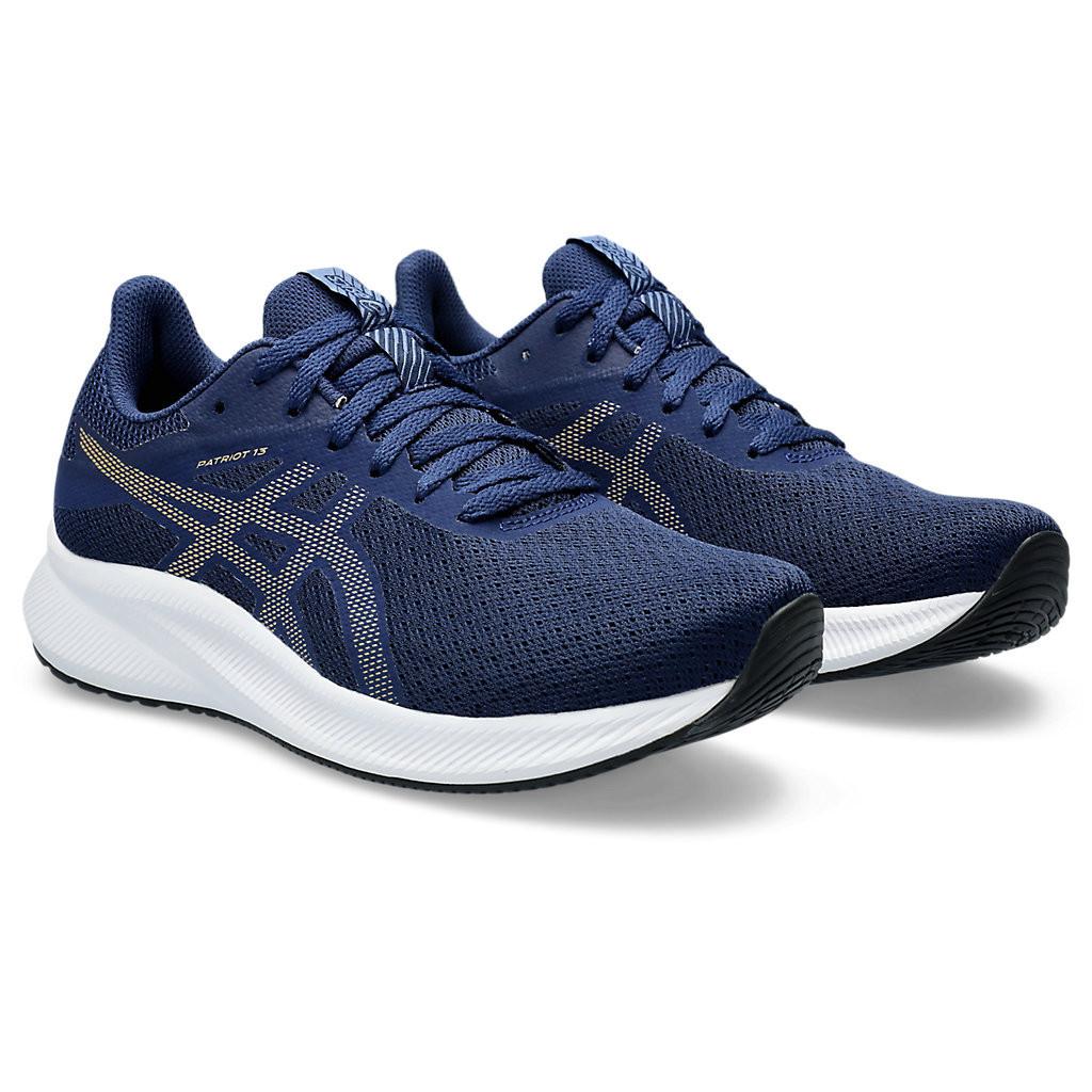 ASICS Patriot 13 Women Running Shoes In Blue Expanse Champagne Shopee Malaysia