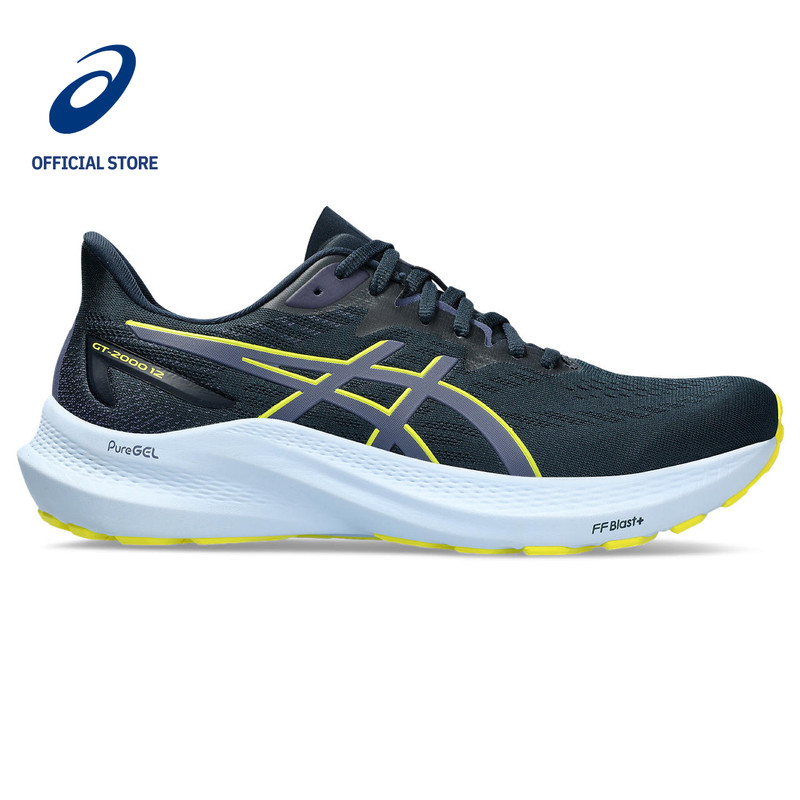 ASICS GT 2000 12 Men Running Shoes In French Blue Bright Yellow Shopee Malaysia