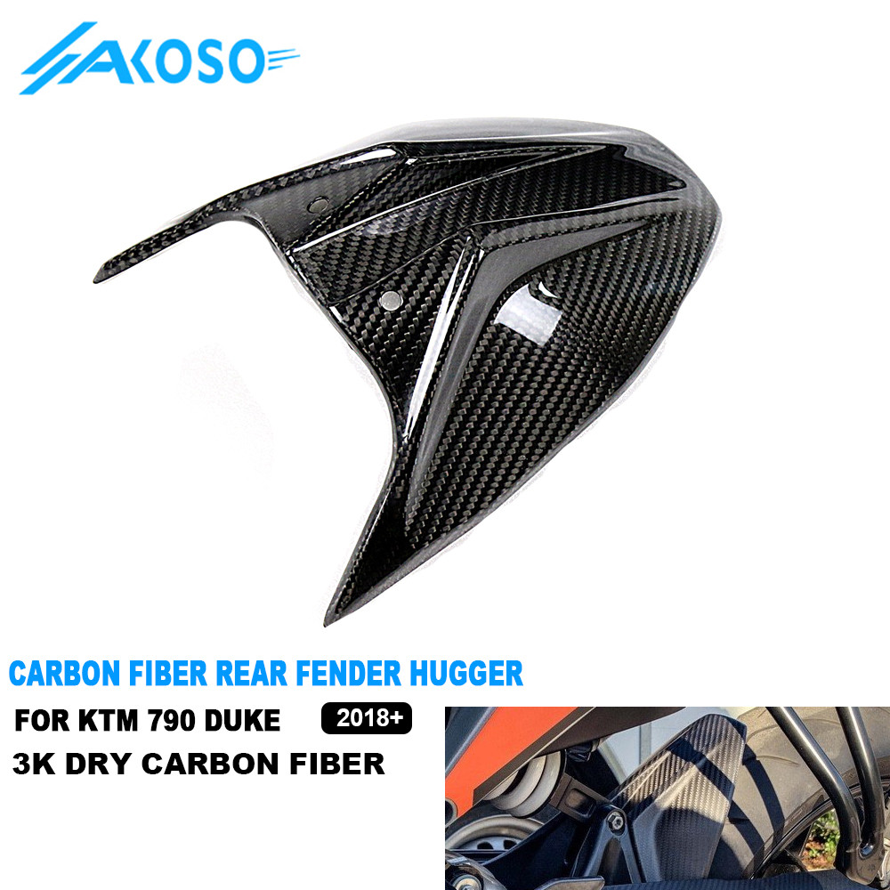 AKOSO 790 890 Duke 3K Dry Carbon Fiber Motorcycle Rear Fender Mudguard ...