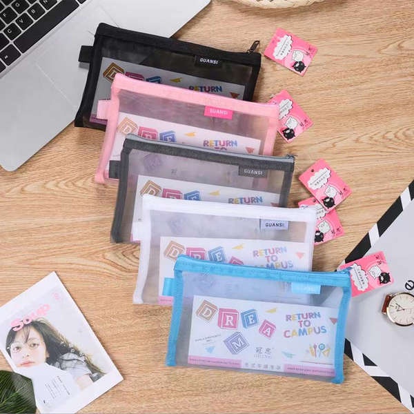 box pencil case pencil pencil case A6 Single Layer Transparent Pencil ...