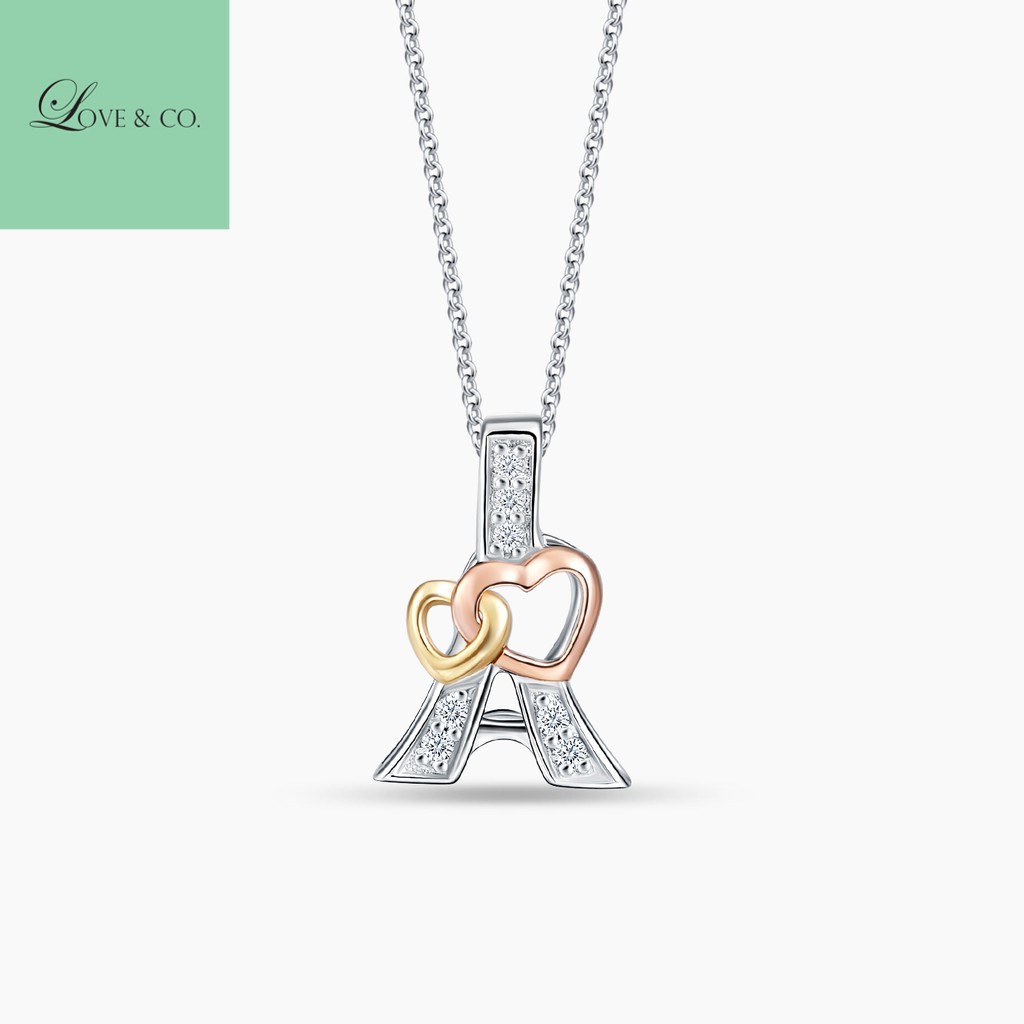 Eiffel tower diamond on sale necklace