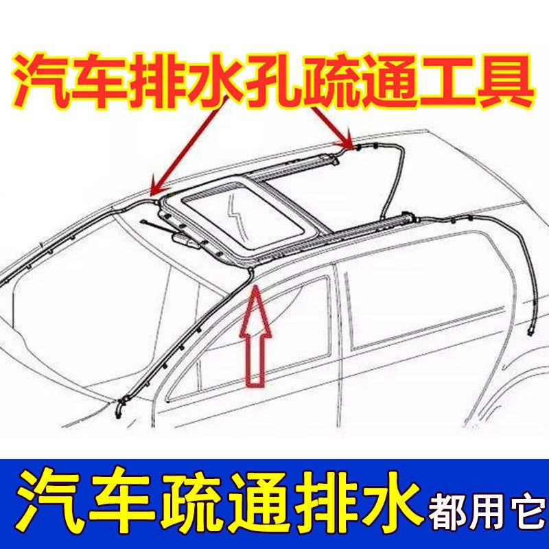 KY& Sunroof Drain Hole Drainage Facility Car Drain Household