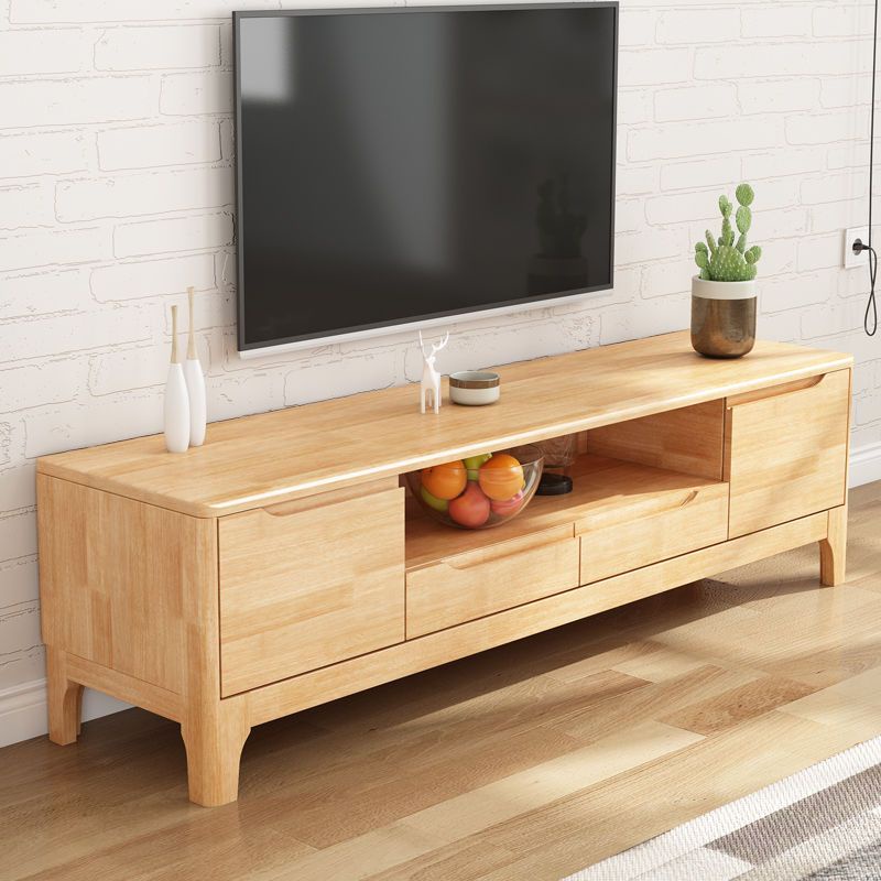 Solid Wood TV Coffee Table Combination Simple Modern Living