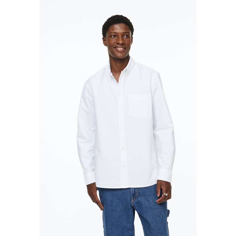 H&m oxford discount shirt regular fit