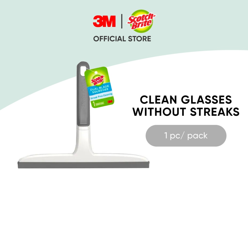 3M™ ScotchBrite™ Dual Blade Squeegee, Streak Free Cleaning, 1 pc/pack