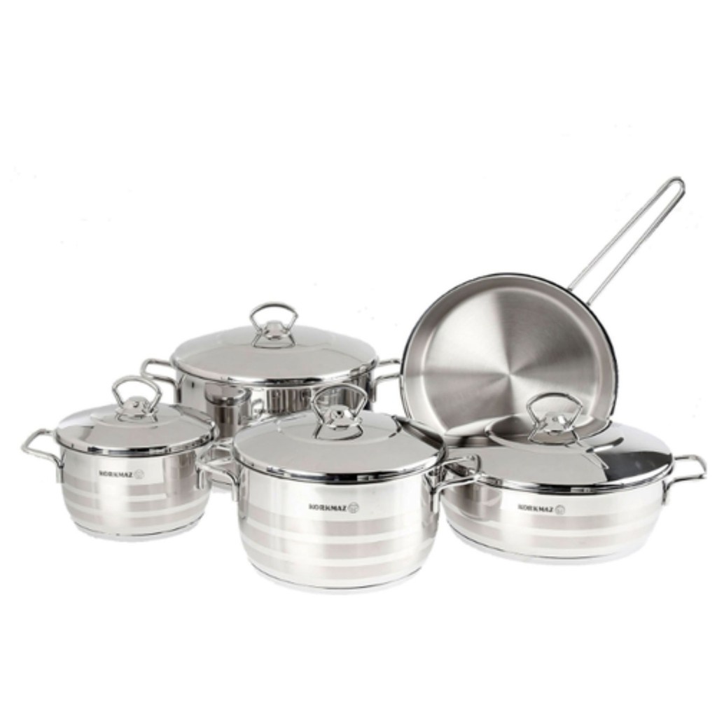 Korkmaz Astra Stainless Steel Cookware Set (9 Pcs) | Shopee Malaysia