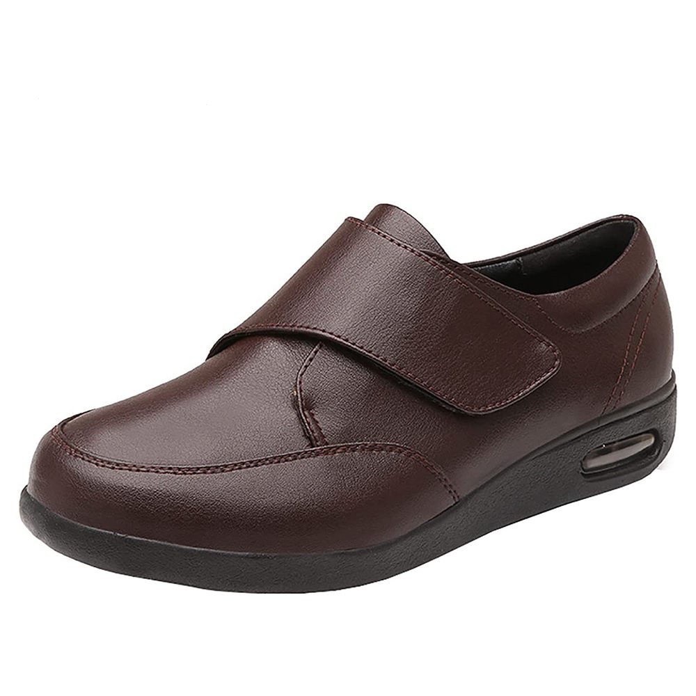 Men Women Adjustable Wide Diabetic Leather Shoes with Velcro Extra