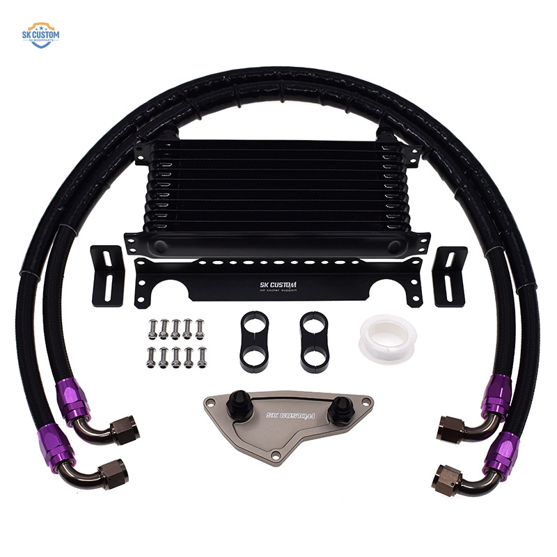 SK CUSTOM 10 Row Engine Oil Cooling Radiator kit For Bmw N54 N55 Oil
