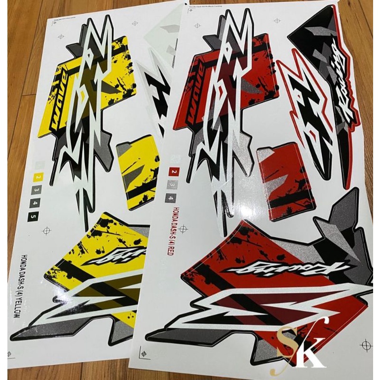 HONDA DASH 125S FI (4) STRIPE BODY STICKER (READY STOCK) !!! | Shopee ...