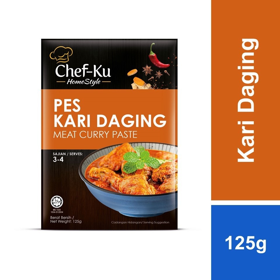 Chef-Ku Pes Kari Daging 125g | Shopee Malaysia