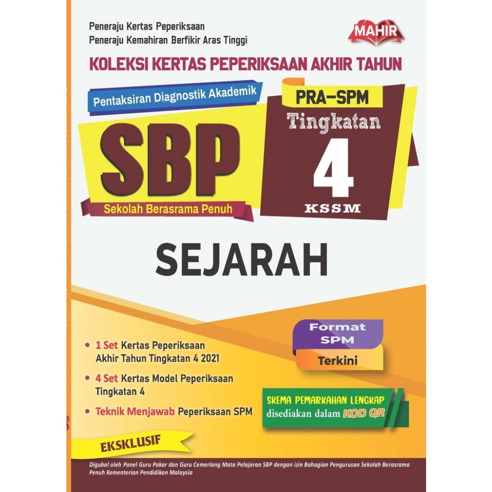 Mahir 2024 Koleksi Kertas Percubaan Pra SPM Tingkatan 4 SBP Sejarah