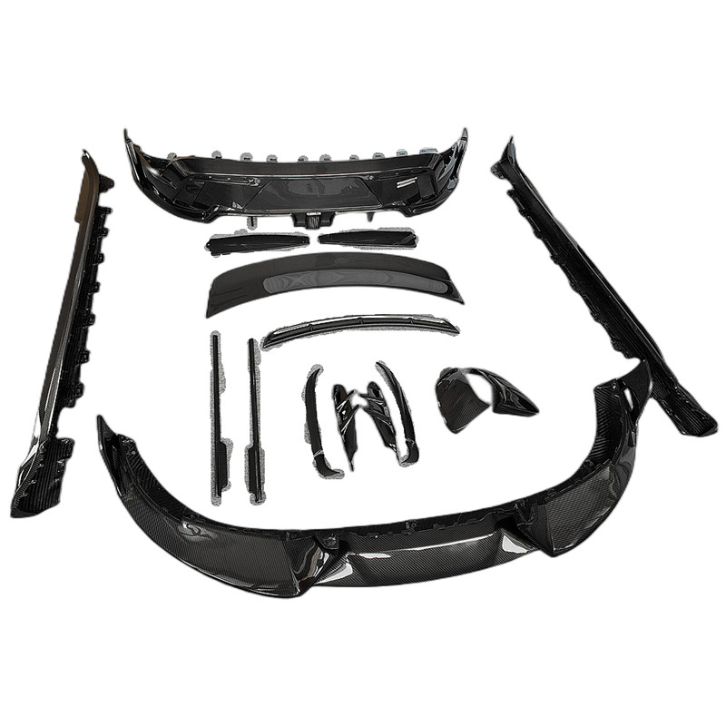 For Porsche taycan upgraded to dry carbon fiber front bar edge rear ...