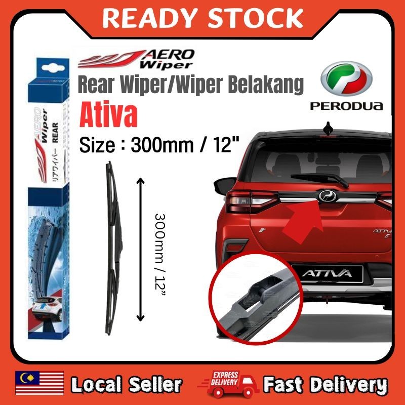 Perodua Ativa 12” Rear Window Rubber Wiper Blades Wiper Belakang Rear ...