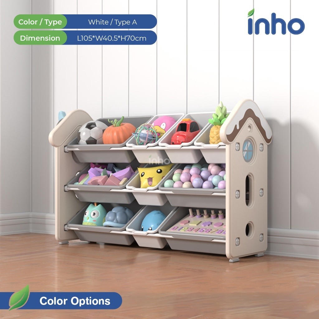 INHO L105cm (3/4 Layers) Dessert Room Design Children Utility Bookshelf ...