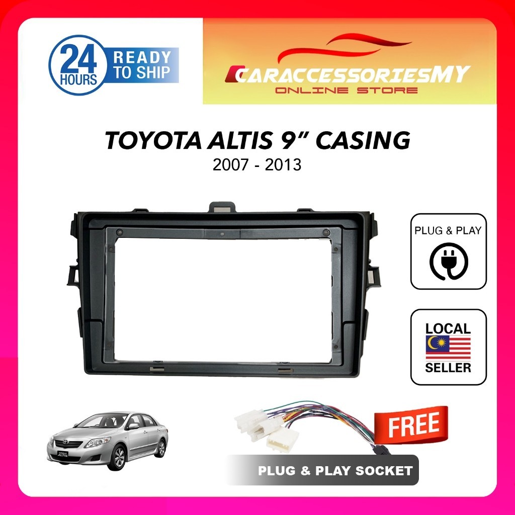 Toyota Altis 2007 to 2013 android player casing with socket plug and ...