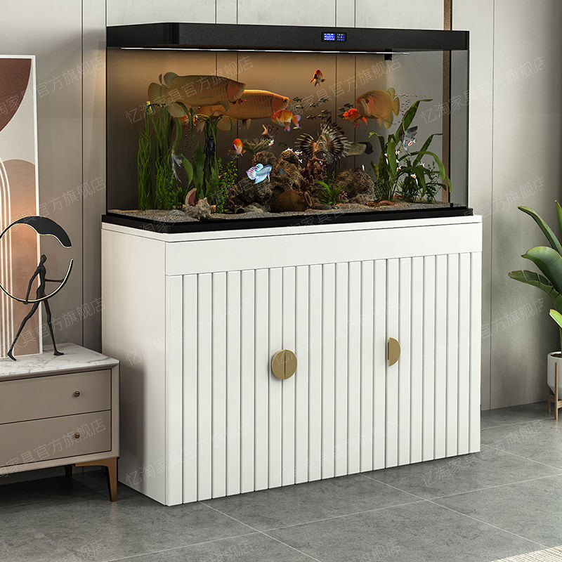 Fish tank base cabinet base fish tank shelf luxury entrance partition ...