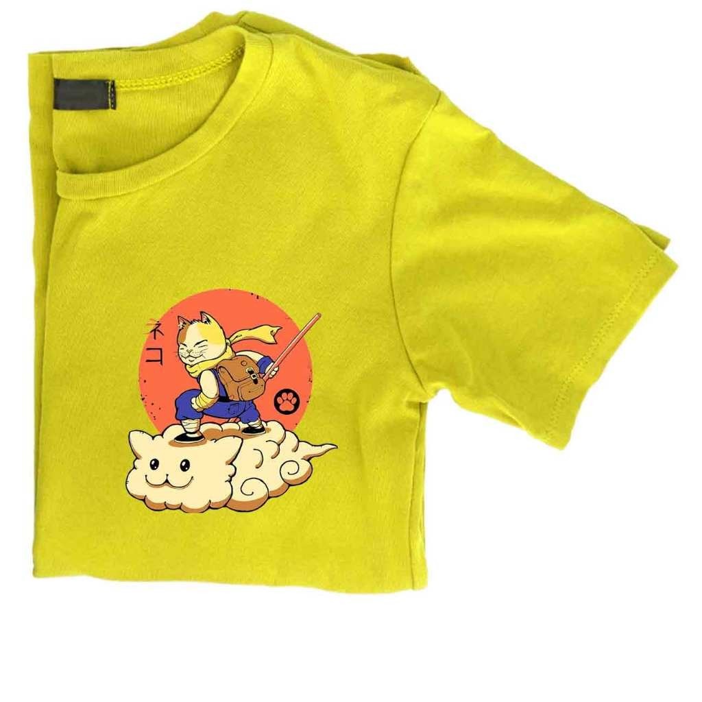 Cat Son Goku 孙悟空 猫 T Shirt Kanak Lelaki 100 Cotton Dress Baby Baju 