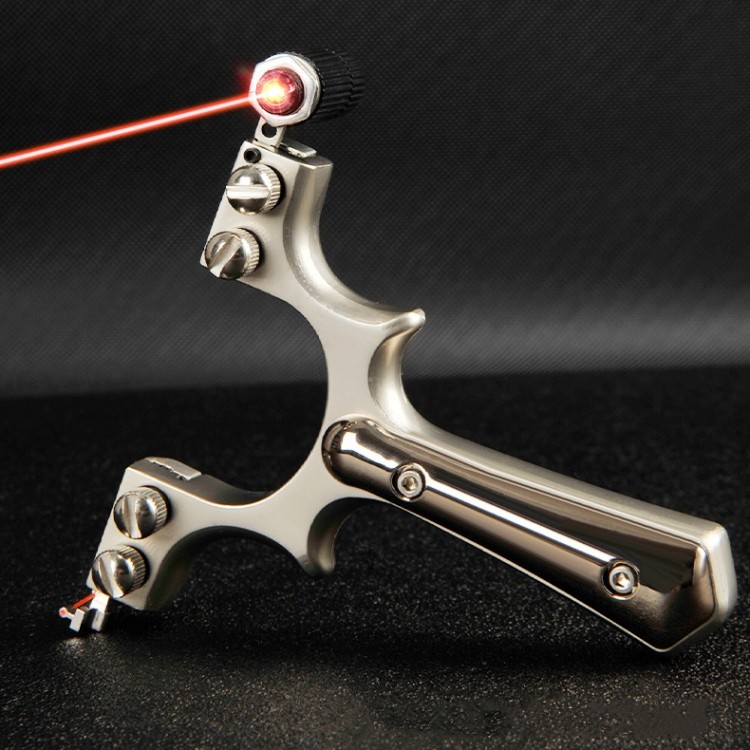 Zinc Alloy Slingshot Laser Aiming Powerful Catapult Hunting Outdoor ...