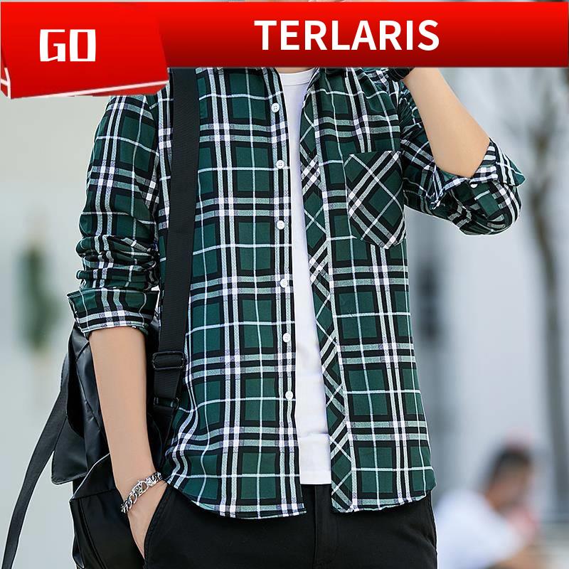 baju kemeja lelaki kemeja putih Baju Lapang Lelaki Baju Versi Korea