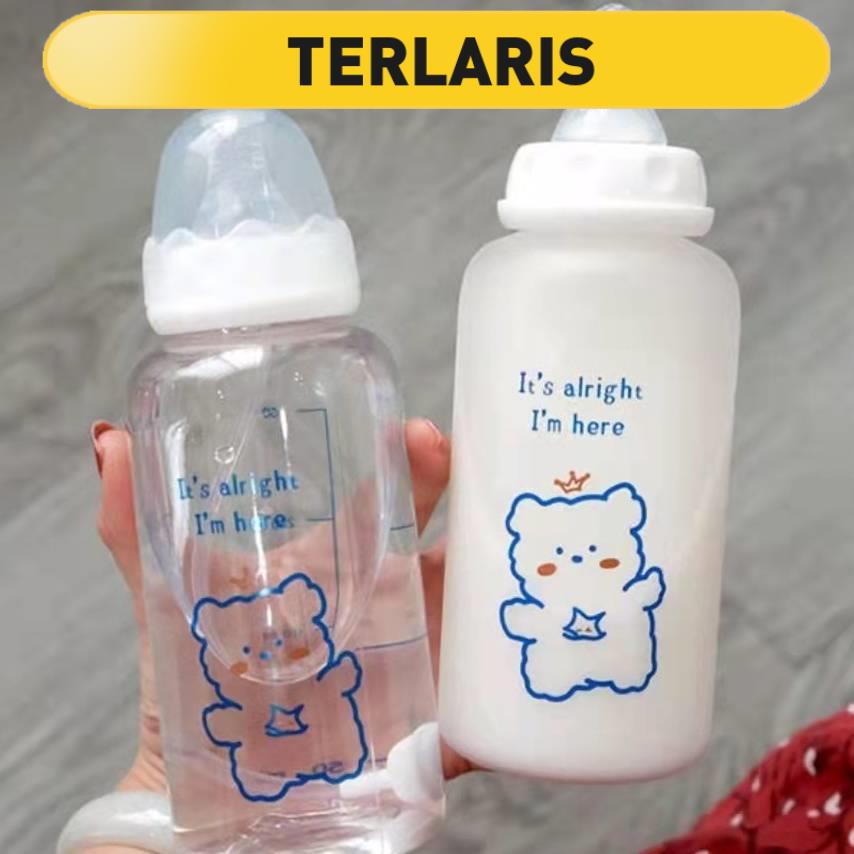 botol susu milk bottle wide neck bottle Cawan Susu Kartun, Cawan Anti