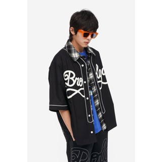 Printed baseball shirt - White/Brolga - Men