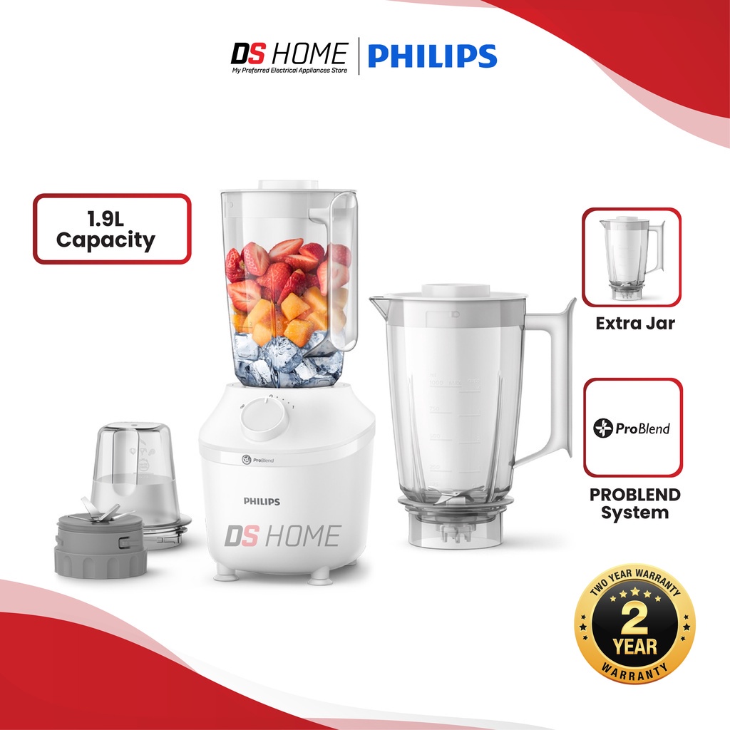 🔥HOT SALES🔥 PHILIPS HR2041/50 1L 450W BLENDER PLASTIC JAR 3000 SERIES