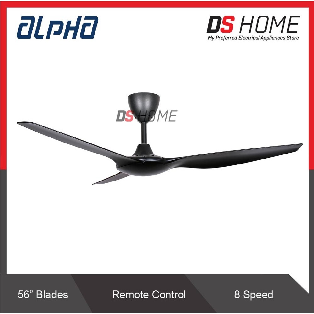 ALPHA AX60 3B/56 MATT BLACK CEILING FAN 56