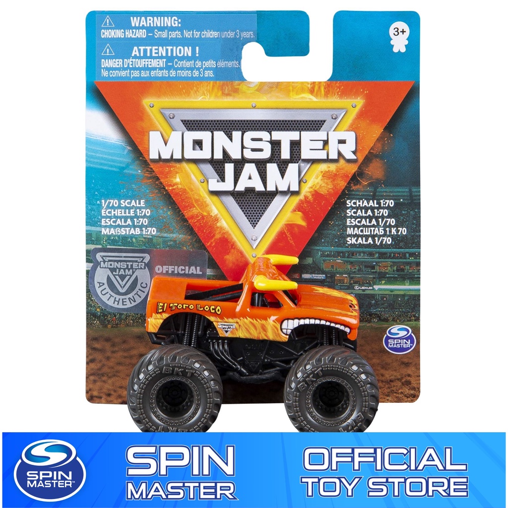 [Original] Monster Jam 1:70 Single Pack El Toro Loco Toys for Kids Boys