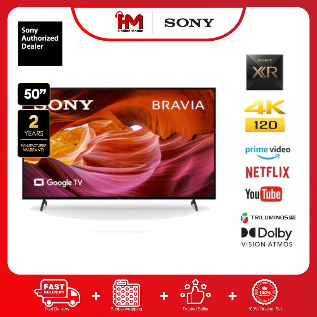 Sony KD50X75K 50" BRAVIA 4K Ultra HD Processor X1 Google TV Android