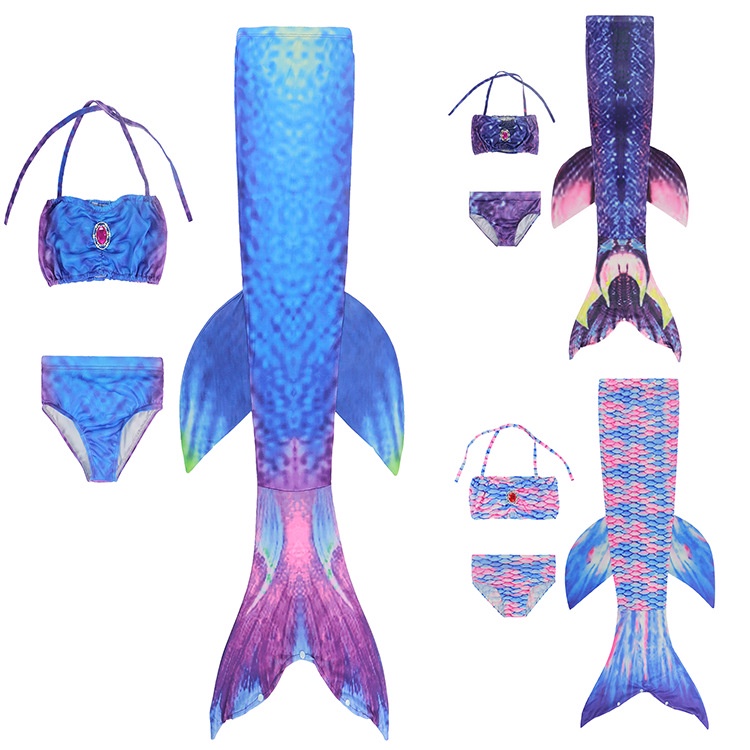 KY& Girl's Swimsuit Children's Mermaid Swimsuit Mermaid Tail Swimming