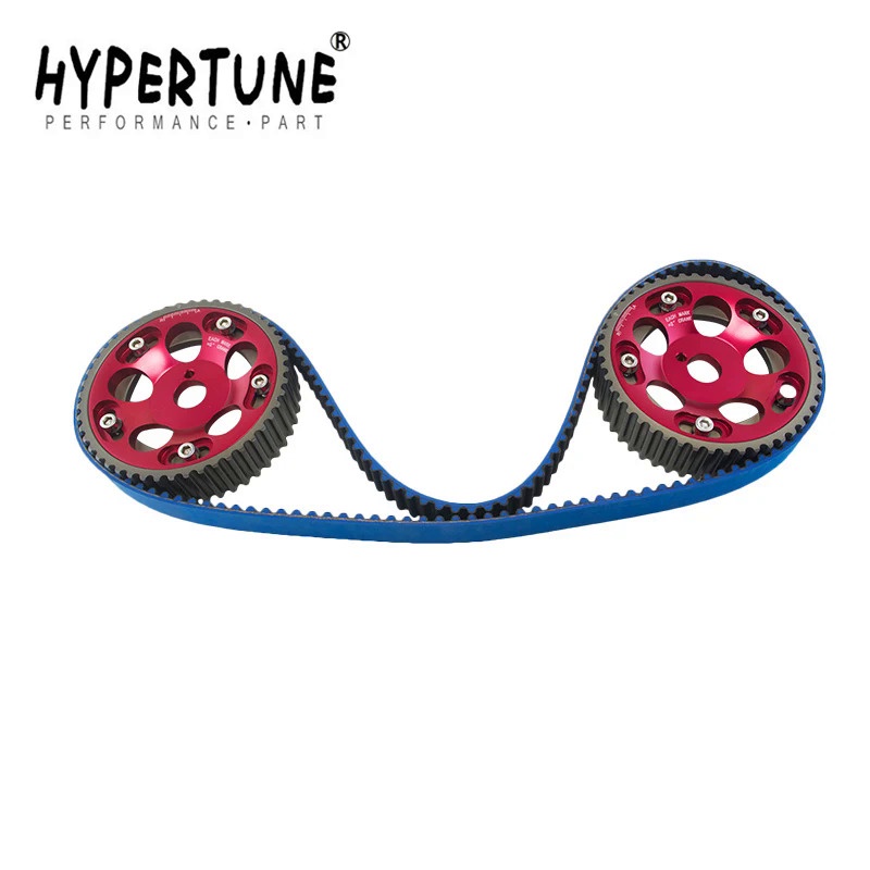 Hypertune HNBR Racing Timing Belt BLUE Aluminum Cam Gear Red FOR 2JZ