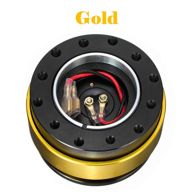 Universal Steering Wheel Quick Release Hub Adapter Snap Off Boss Kit 6 Hole Racing Adapter Car Accessories Gold 87672209