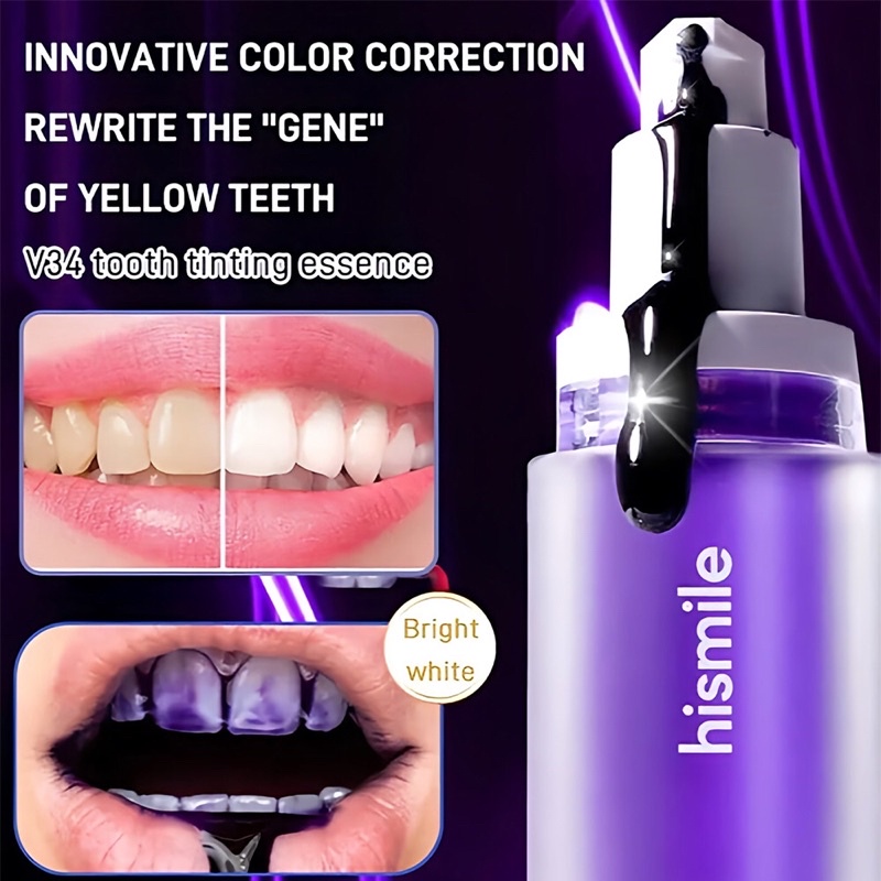 v34 colour corrector my smile Toothpaste hismile Teeth Whitening Tooth