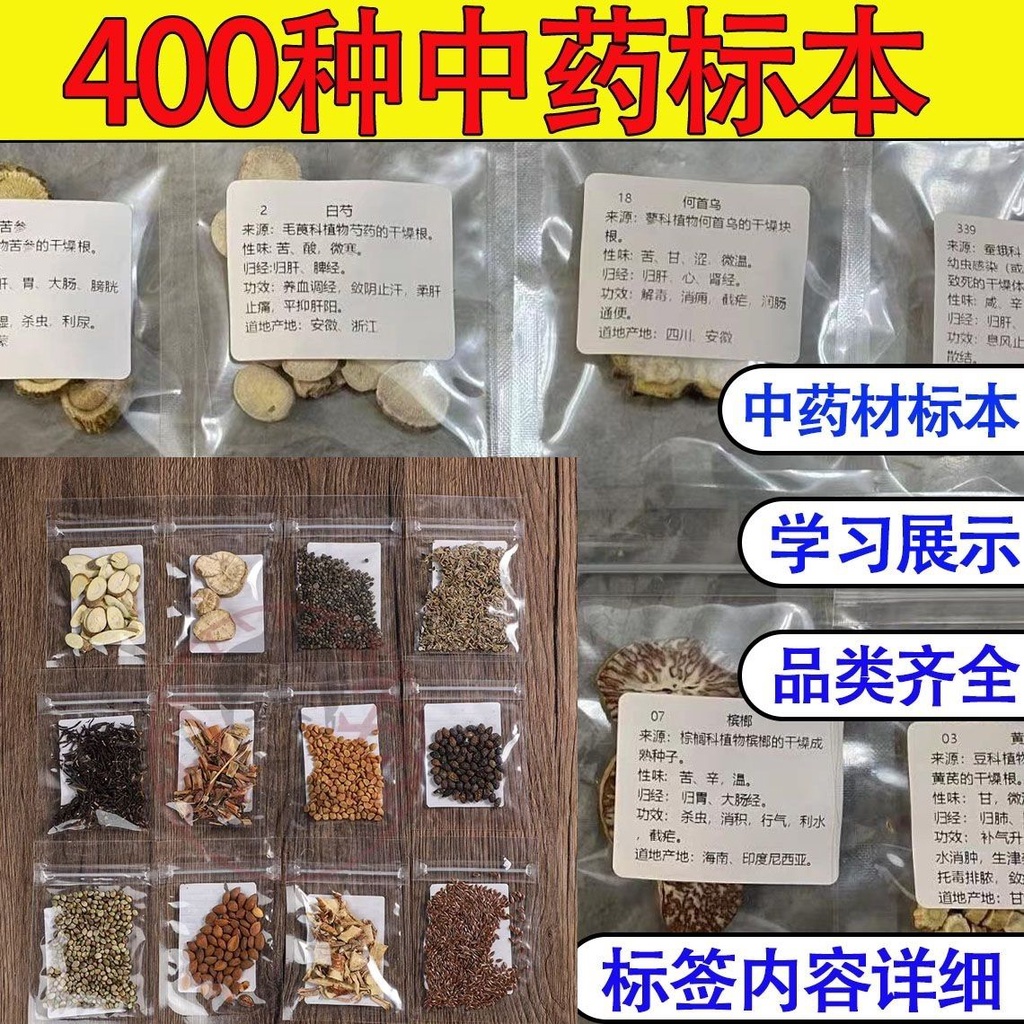 Traditional Chinese Medicine Specimen Learning Commonly Used Full Set