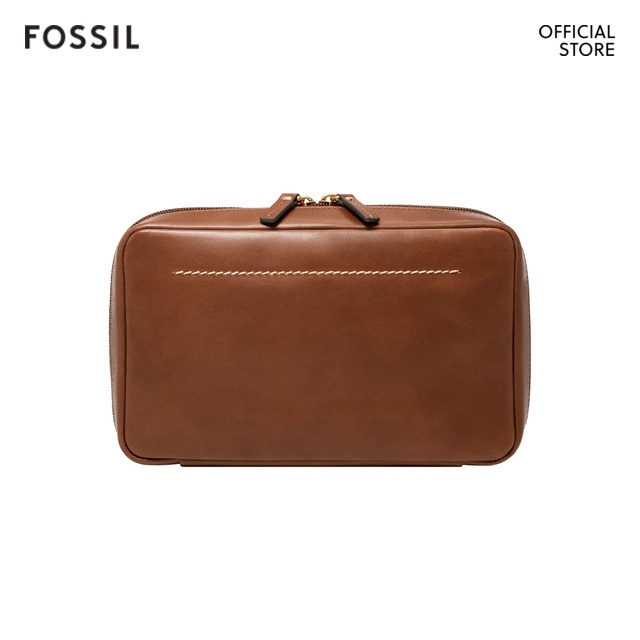 Fossil Male s Camden Pouch MLG0777210 Brown Leather Shopee