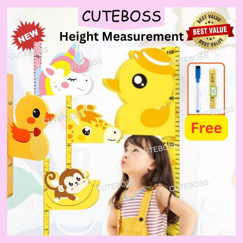 Removable 3d Cartoon Height Stickers Self-adhesive Children's Magnetic ...