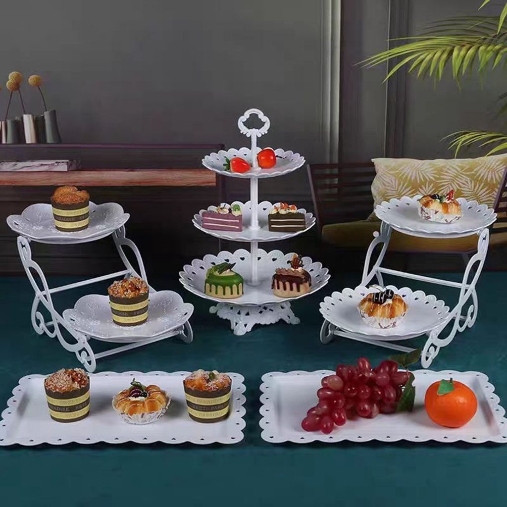Dessert Table Birthday Cake Display Stand Plastic Multi-layer