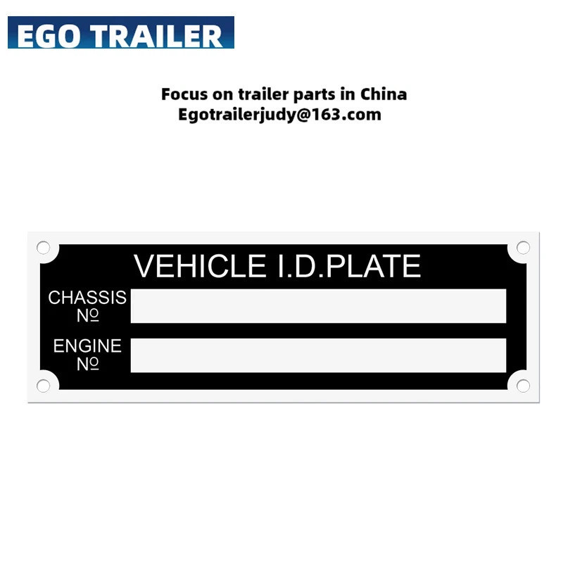Blank or Engraved Aluminum Trailer Vehicle ID Tag Plant VIN Chassis